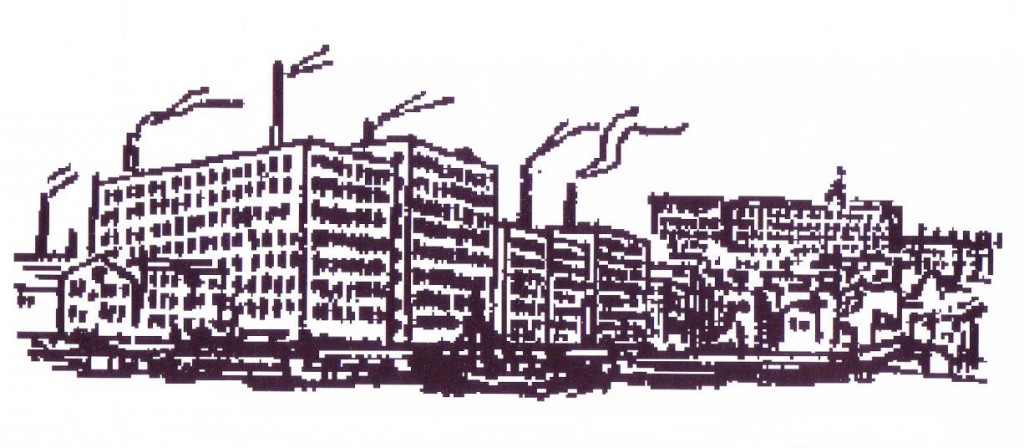 Slika 13/Karl Friedrich Schinkel, Predionice u Manchesteru, crtež, 1826.