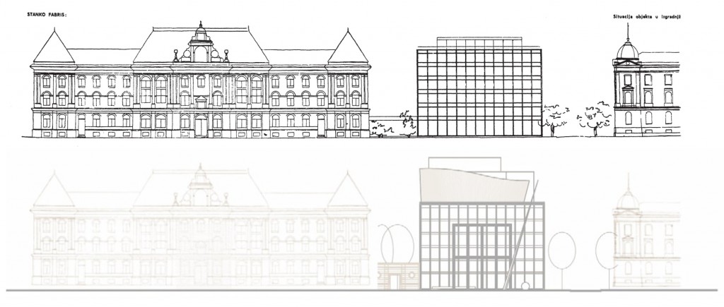 Slika 1/ Fabrisov crtež, 1962. Slika 2/ Šosteričev projekt, 2003.